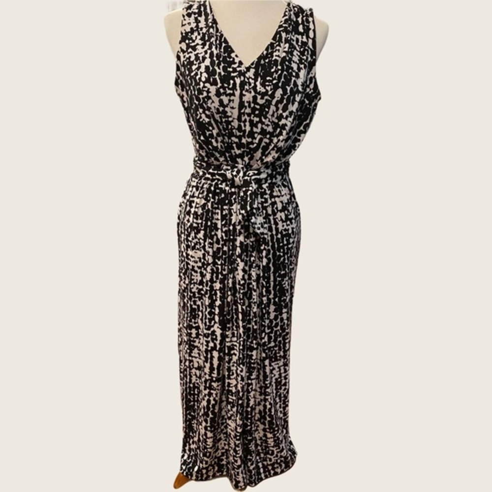 KASPER Multi prints  mididress Stretchy flattering neckline Sz M